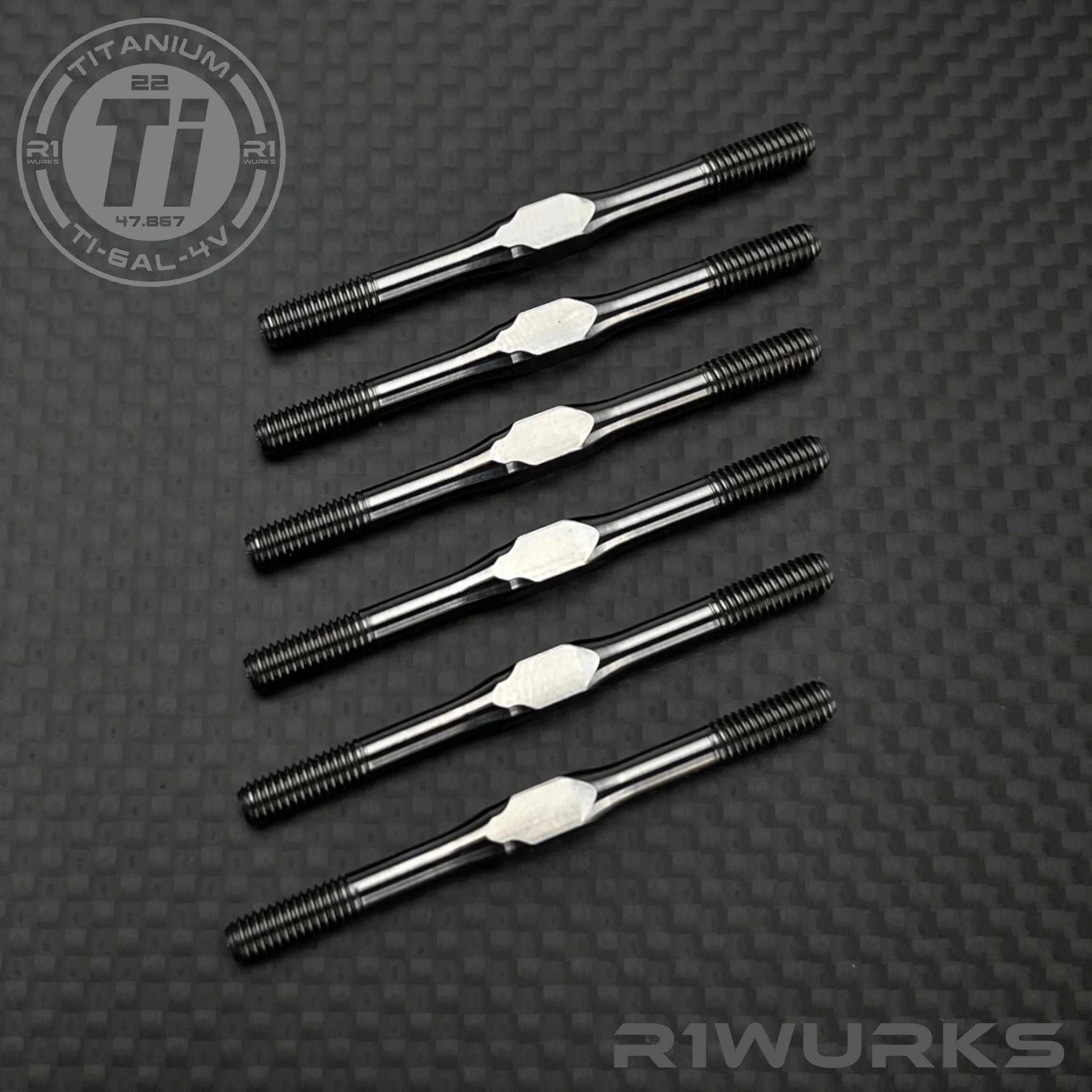 R1WURKS 920277 R1B Titanium Turnbuckle Set (Silver)