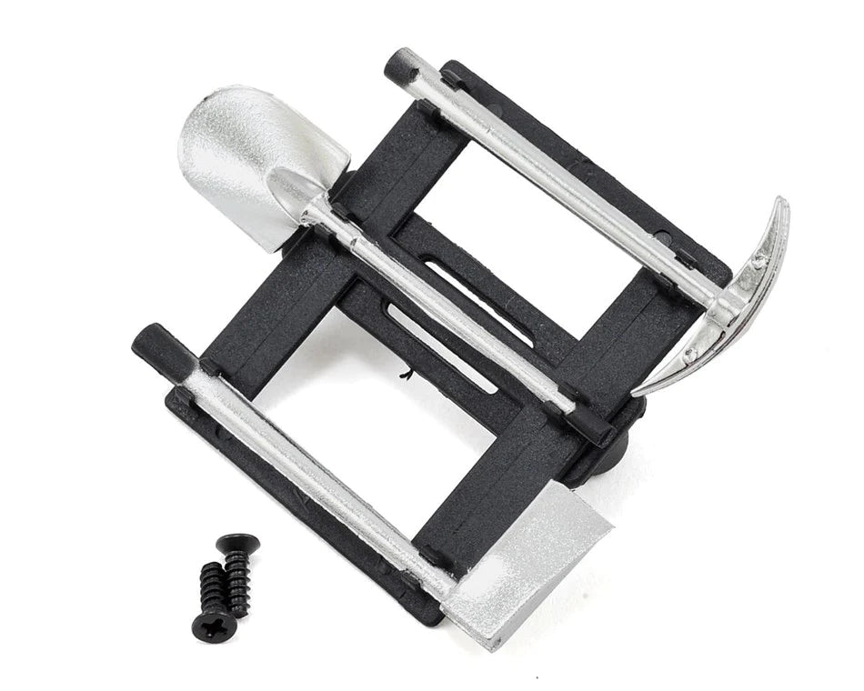 YEAH RACING YA-0243SV 1/10 Crawler Scale Tools Accessory Set w/Mount (Silver)