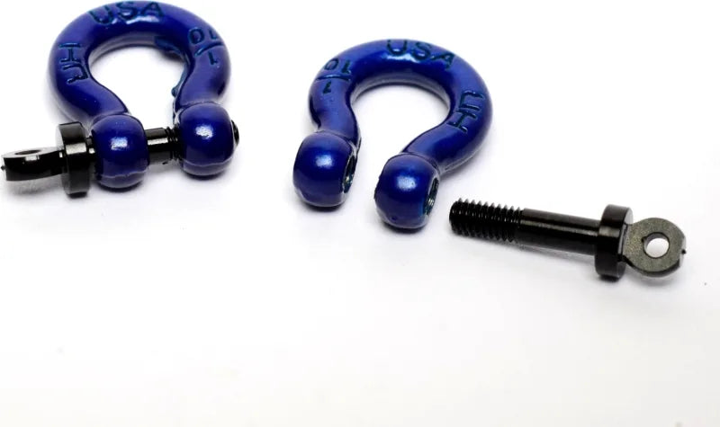 HOT RACING ACC808X06 1/10 Scale Aluminum D-Rings Blue (2)