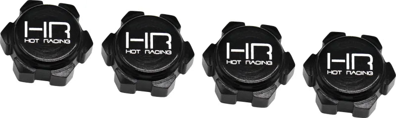 HOT RACING AON10M01 Arrma Aluminum 17mm Friction Dirt Shield Wheel Nuts (4)