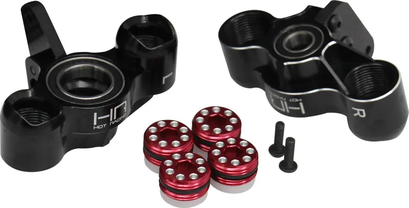HOT RACING AON21MA01 Aluminum Axle Carriers w/ Bearings, Black, for Arrma Kraton Outcast