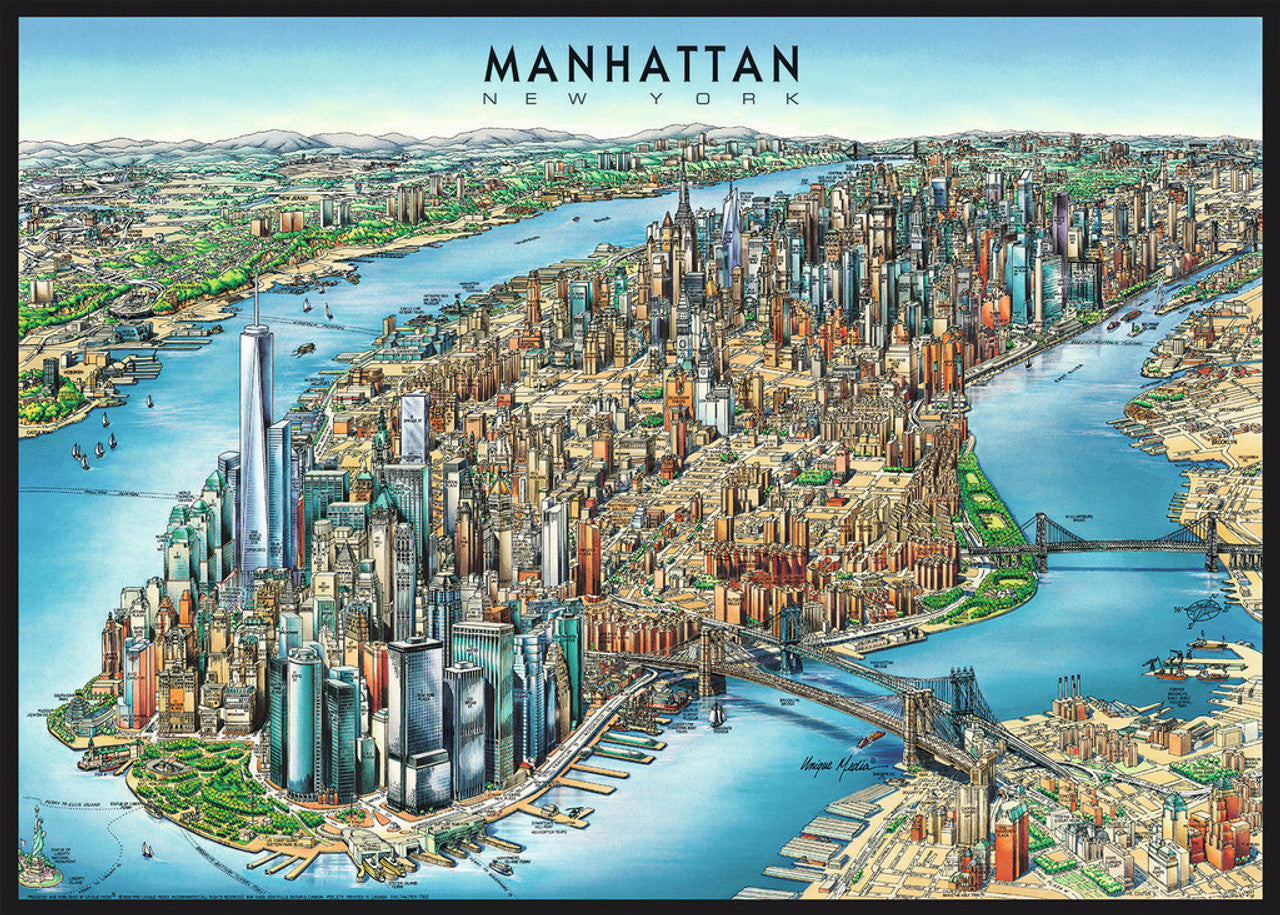 RAVENSBURGER 19399 1000PCS Manhattan Map