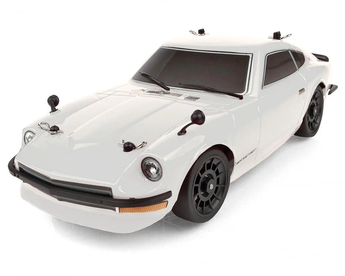 ASSOCIATED 20187C SR27 Datsun 240Z 1/27 RTR Electric 2WD On-Road Touring Car Combo (White) w/2.4GHz Radio, Battery & Charger