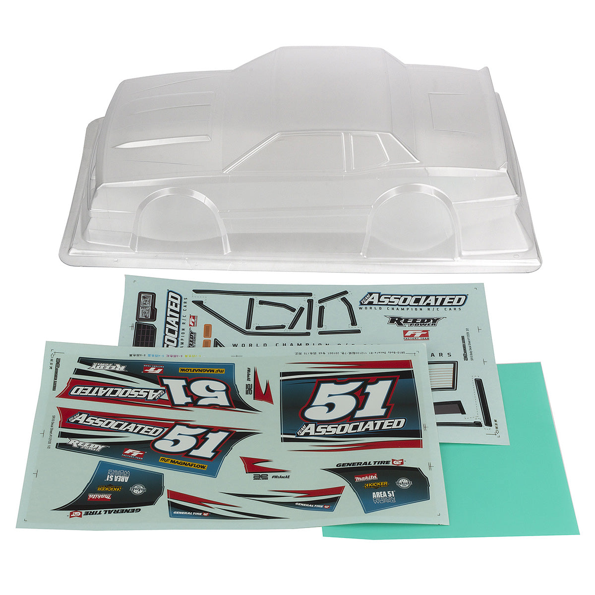 ASSOCIATED 71192 SR10 Street Stock Body, Clear