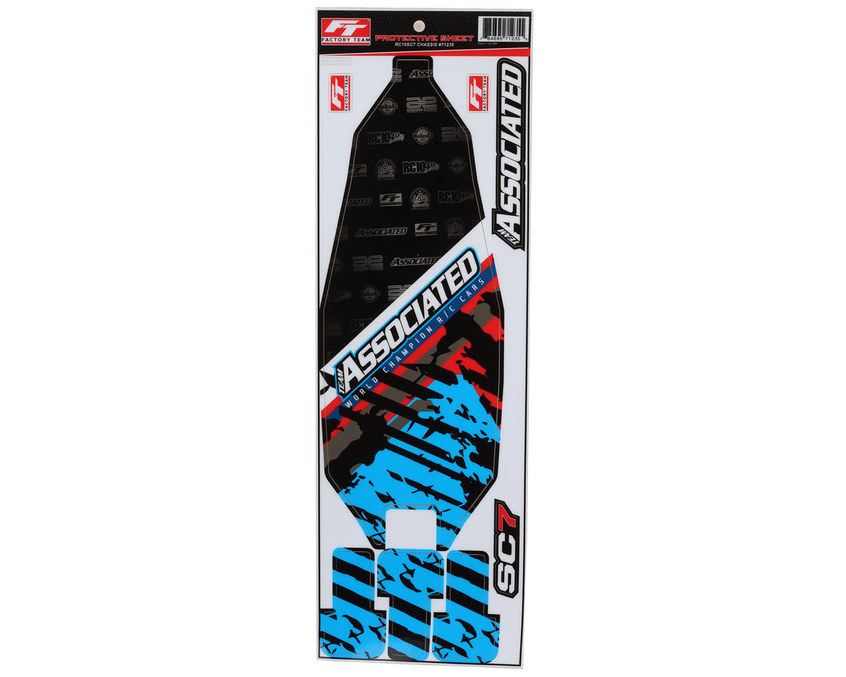 ASSOCIATED 71235 RC10SC7 Factory Team Pre-Cut Chassis Protective Sheet