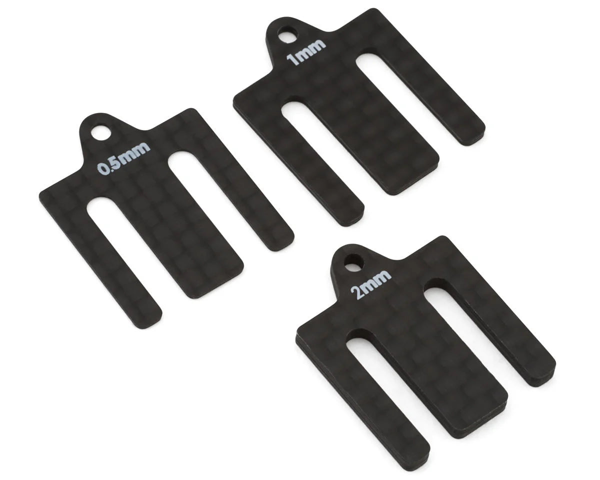 ASSOCIATED 92438 RC10B7 Factory Team Carbon Fiber Front Bulkhead Shims (3) (0.5/1.0/2.0mm)