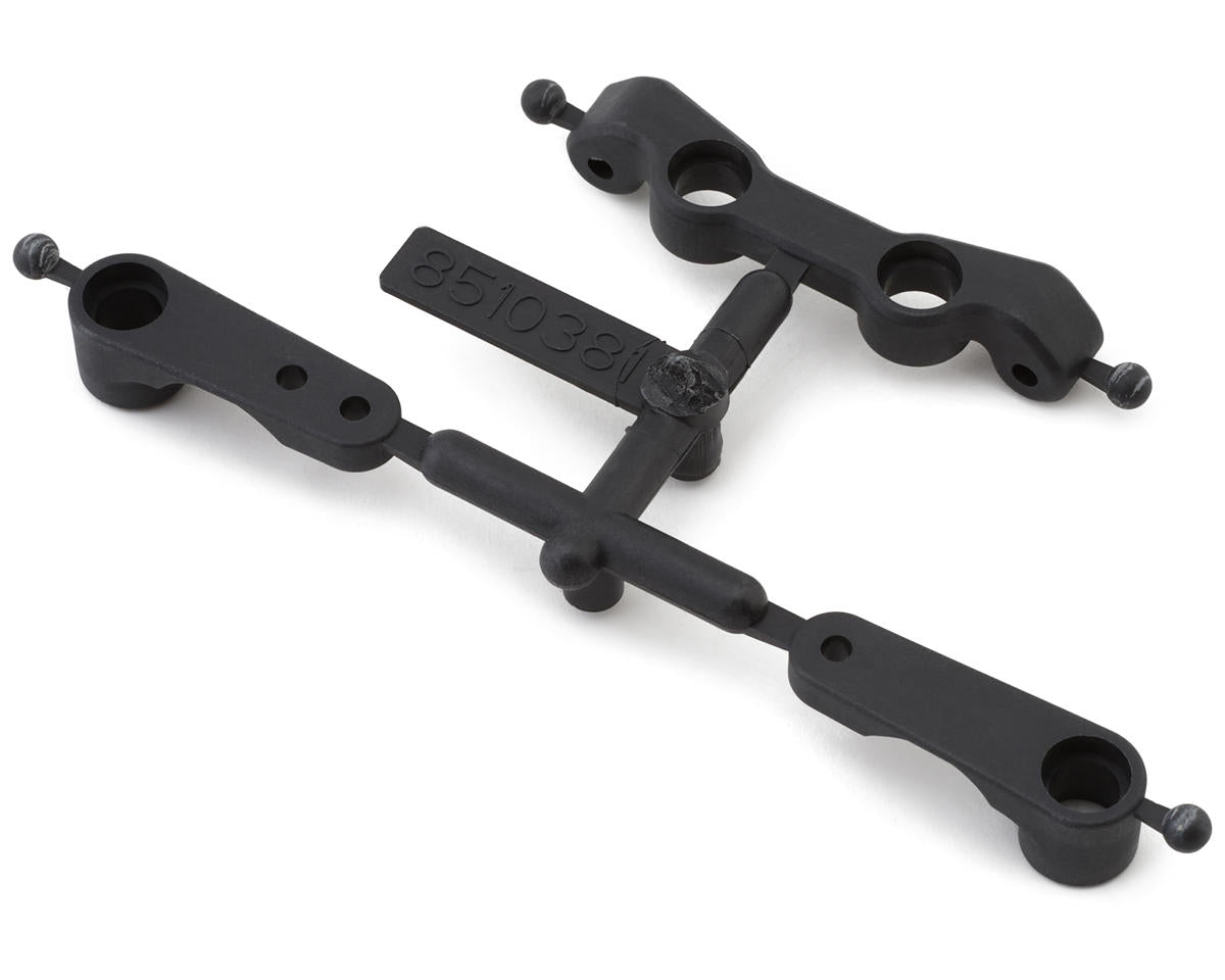 Team Associated 92489 RC10B7/B7D Factory Team Steering Bellcrank & Rack Set (Carbon)