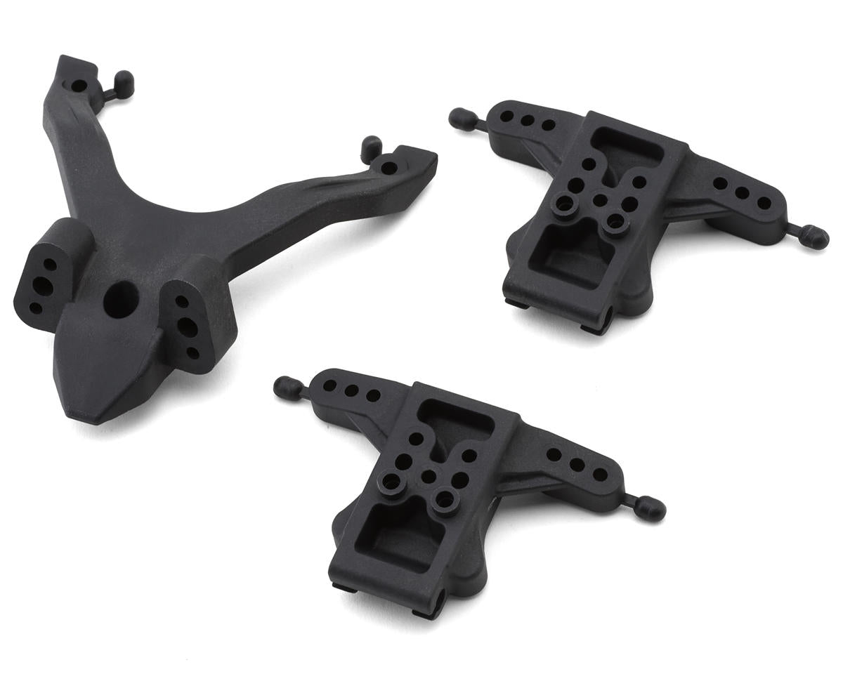 ASSOCIATED 92587 RC10B7.1 Factory Team Carbon Top Plate & Ballstud Mount Set