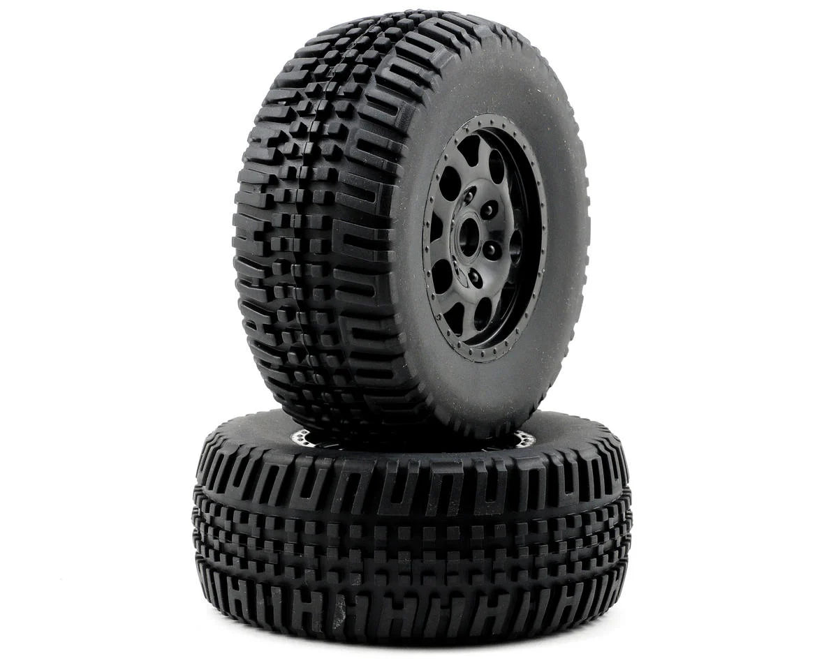 ASSOCIATED 9812 Assembled Front SC10 Tire (Black) (2)