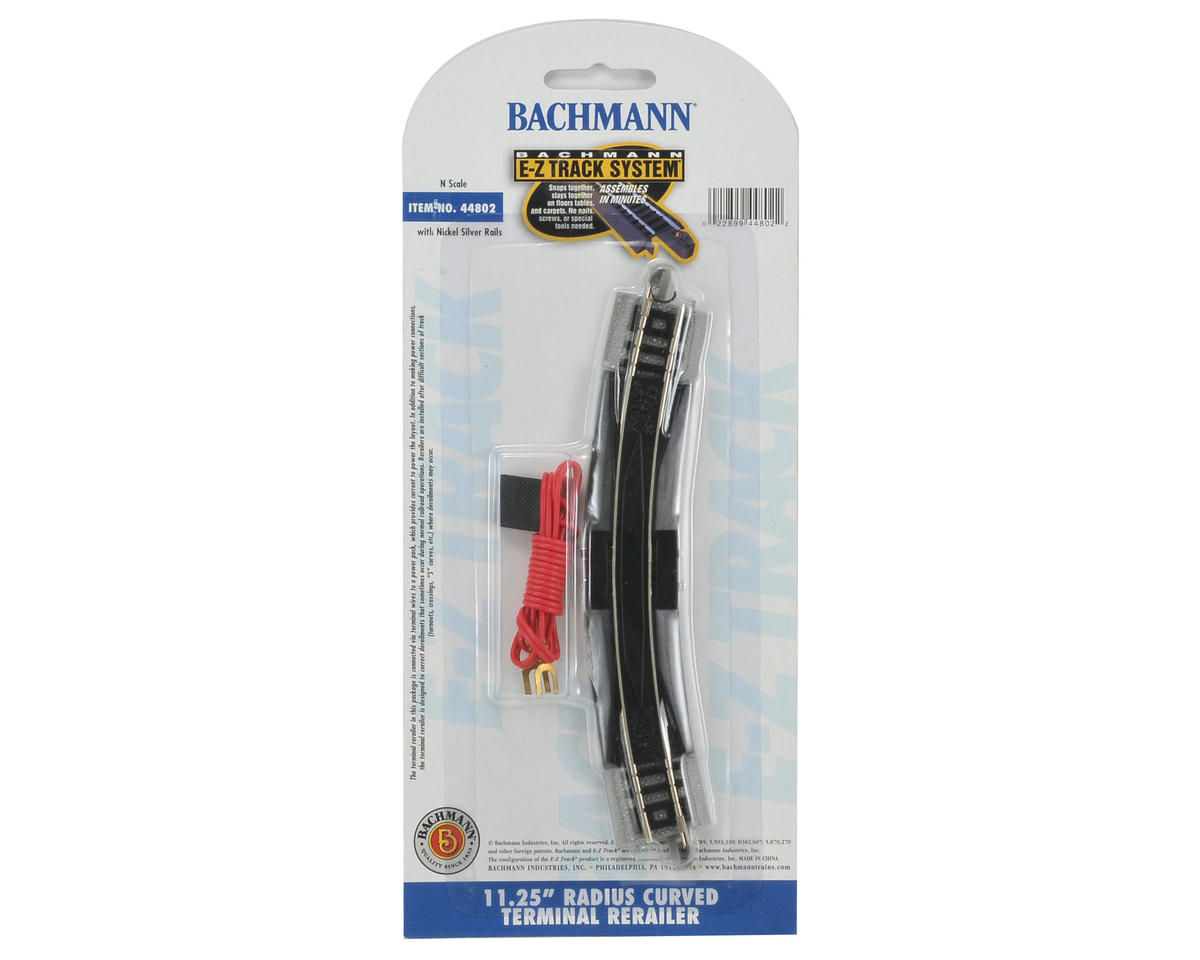 BACHMANN 44802 E-Z Track 11-1/4 Radius Curve Terminal Rerailer w/ Wire (N Scale)