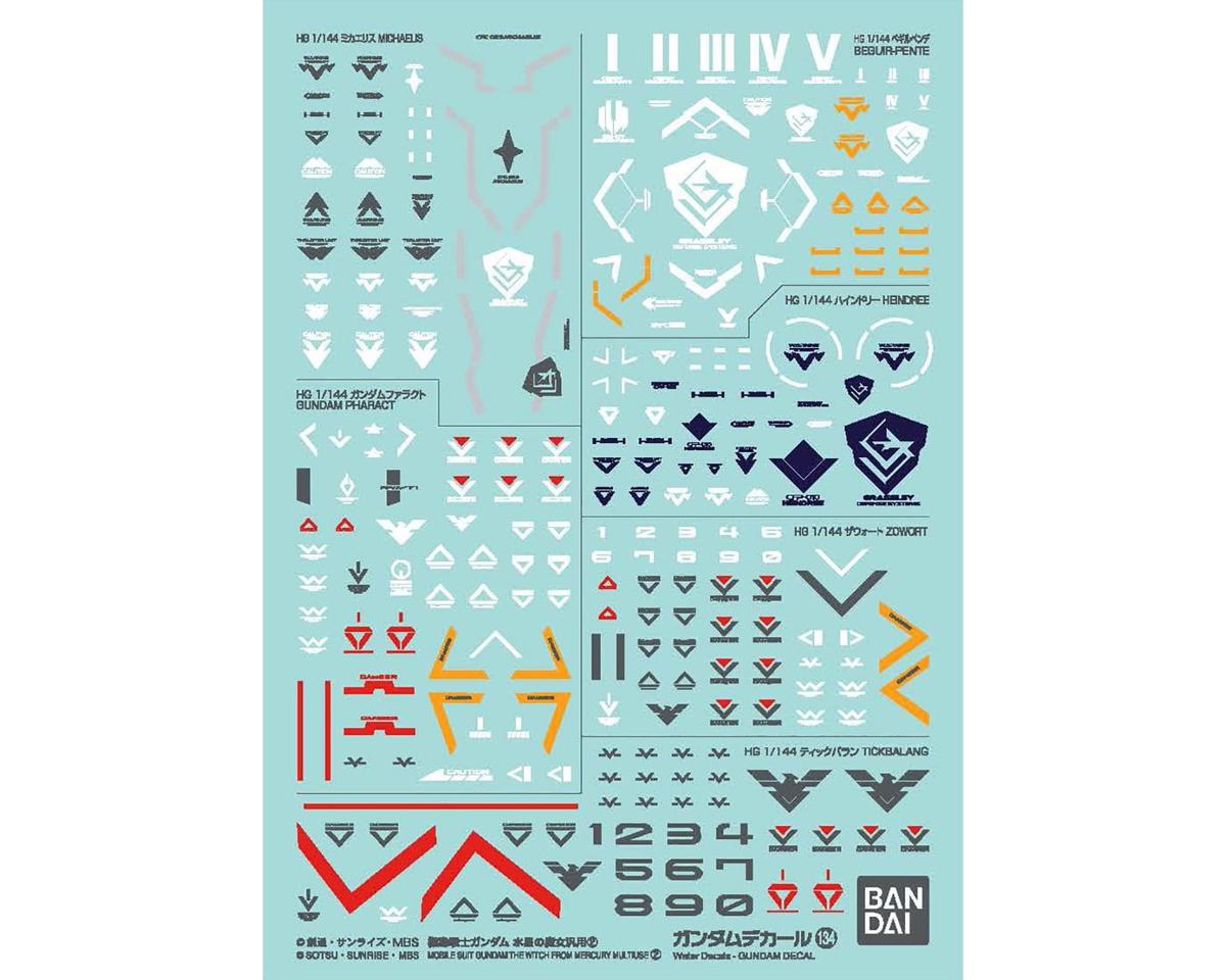 BANDAI 2652659 GD-134 Mobile Suit Gundam The Witch From Mercury Multiuse #2 Waterslide Decal Set