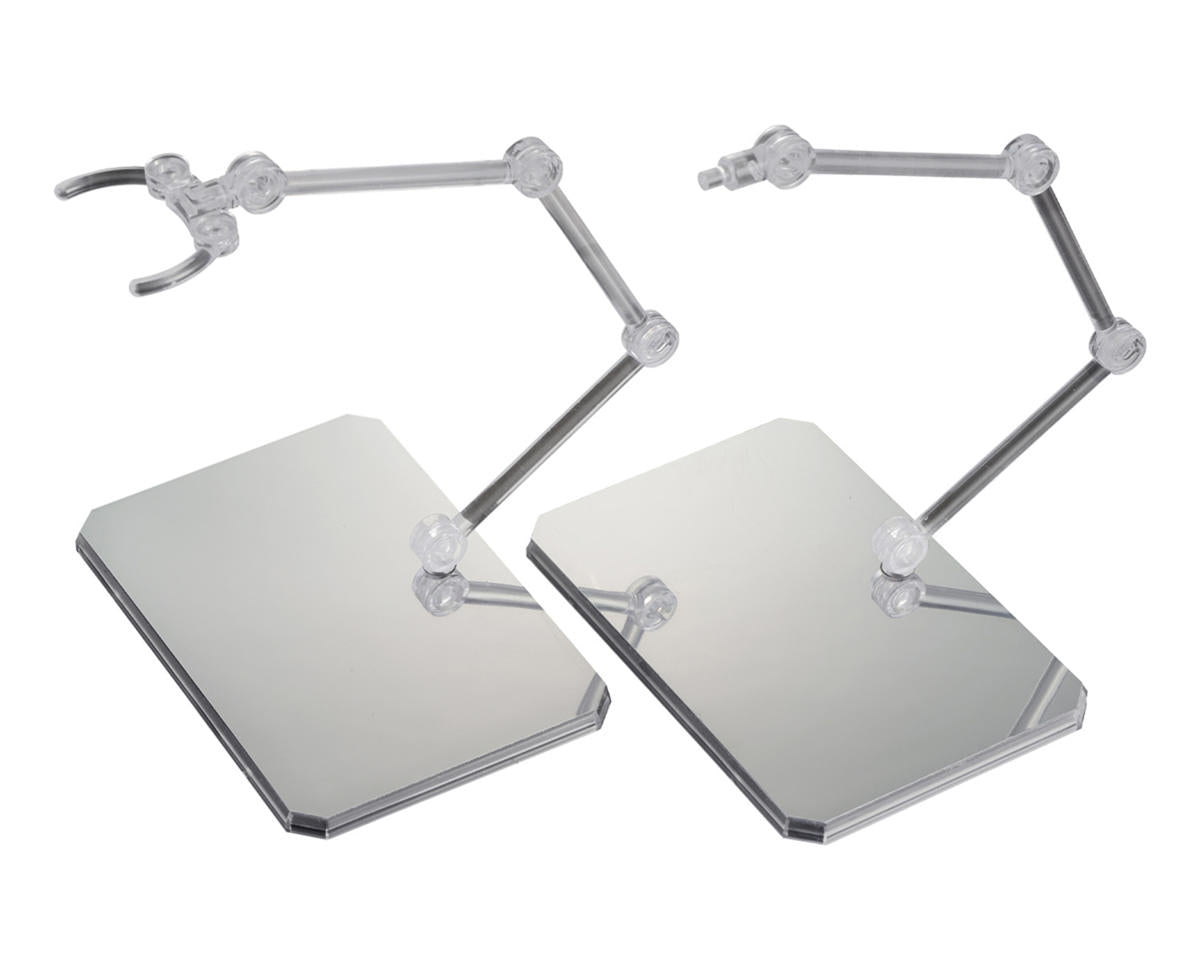 BANDAI 2723565 Action Base 6 Display Stand (Clear) w/Mirror Stickers For Gundam Models