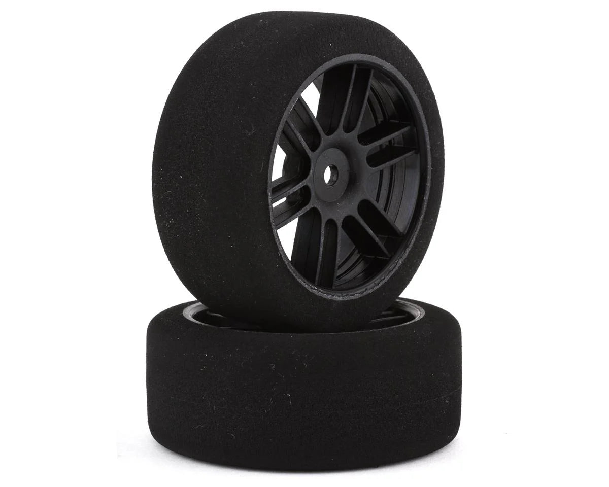 BSR F2604B 1/10 26mm Front Mounted Foam Touring Tires (Black) (2) (XX Pink)