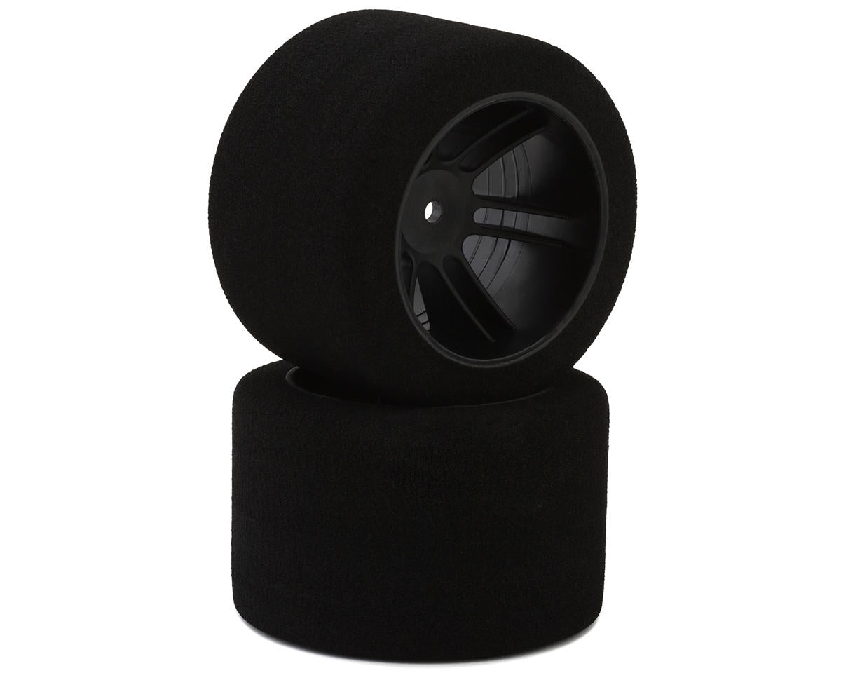 BSR F4500-X-D Drag Foam Tires (Black) (2) (45mm Wide) (20 Shore) w/12mm Hex