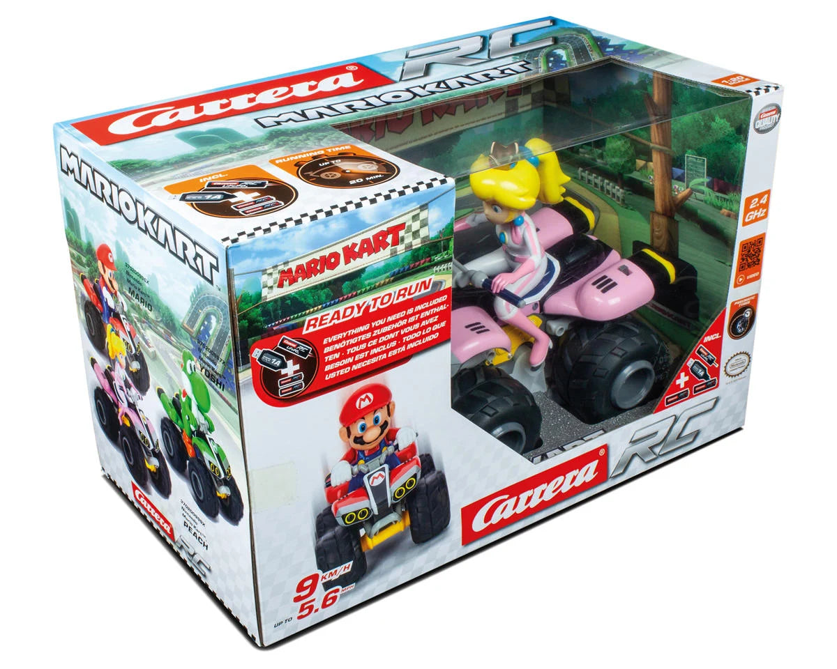 CARRERA CCN00999X Nintendo® Mario Kart™ 1/20 Mini Peach™ RTR Quad w/2.4GHz Radio, Battery & Charger