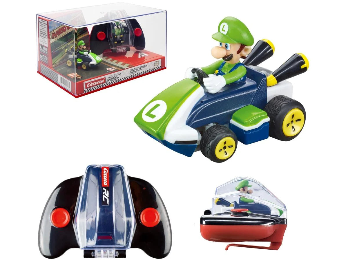 CARRERA CCN430003 Nintendo® 1/50 Mario Kart™ Mini Luigi™ RC Car w/2.4GHz Radio & Rechargeable LiPo Battery