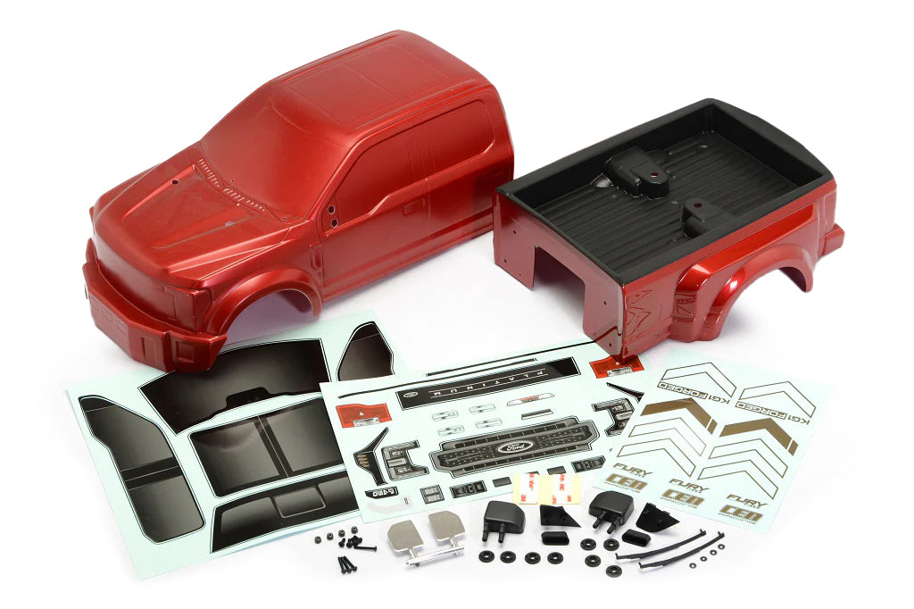 CEN RACING CD0904 FORD F-450 SD Complete Body Set, Candy Apple Red