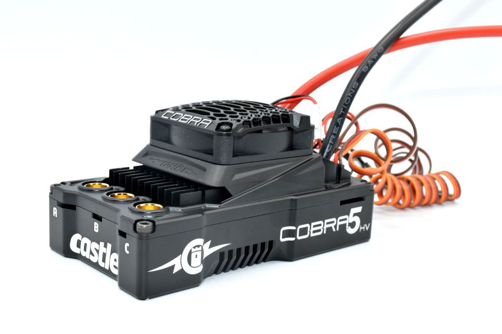 CASTLE 010-0178-00 Cobra 5 HV, 12S, 50.4V ESC, 20A Peak BEC