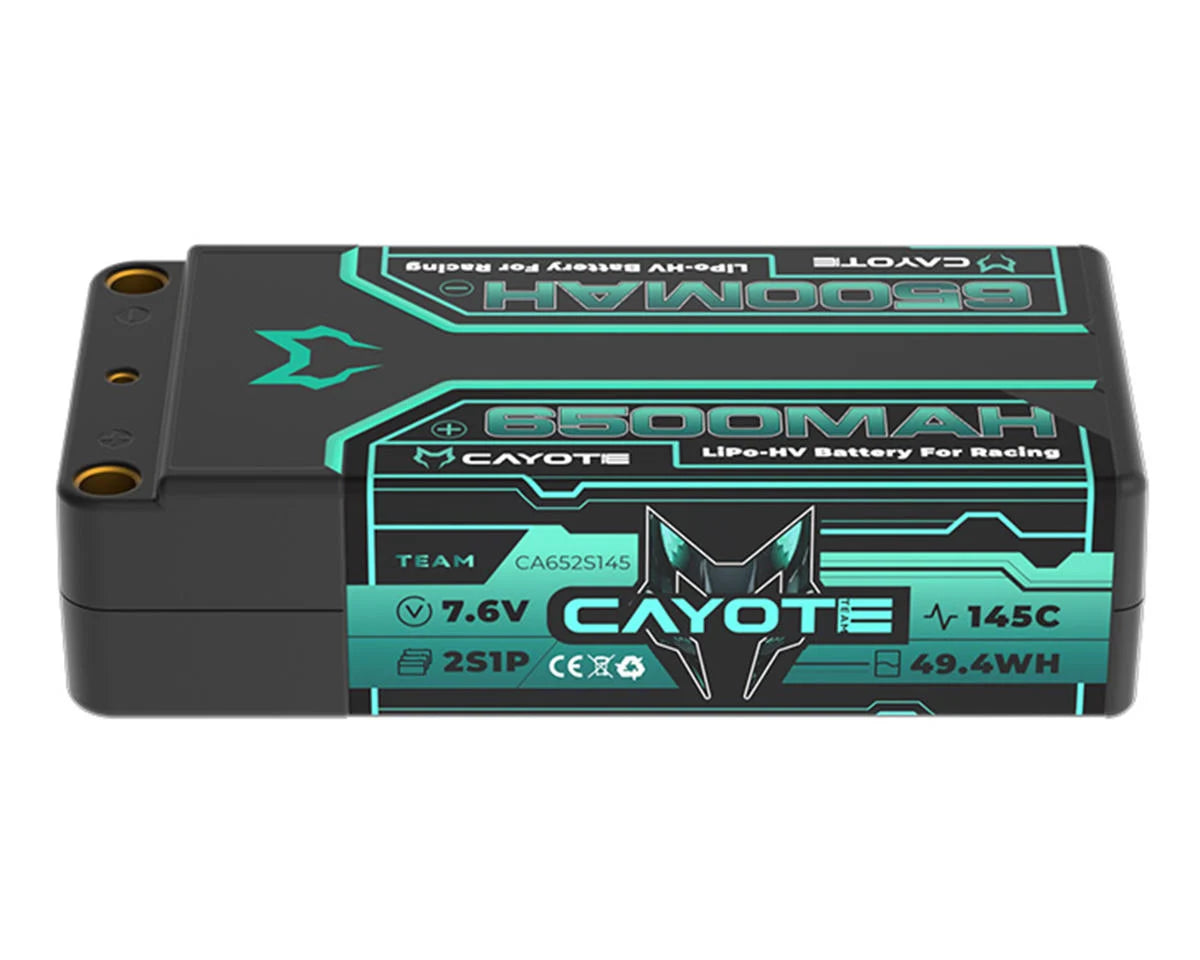 TEAM CAYOTE CYE652S145 2S 145C LCG Shorty LiHV Battery (7.6V/6500mAh) w/5mm Bullets