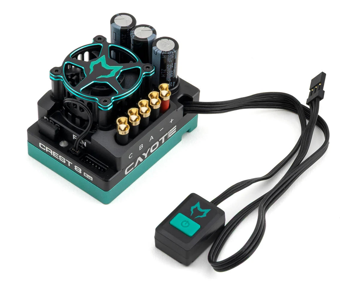TEAM CAYOTE CYEA10802 Crest 8 EVO 1/8 200A Sensored Brushless ESC w/Bluetooth