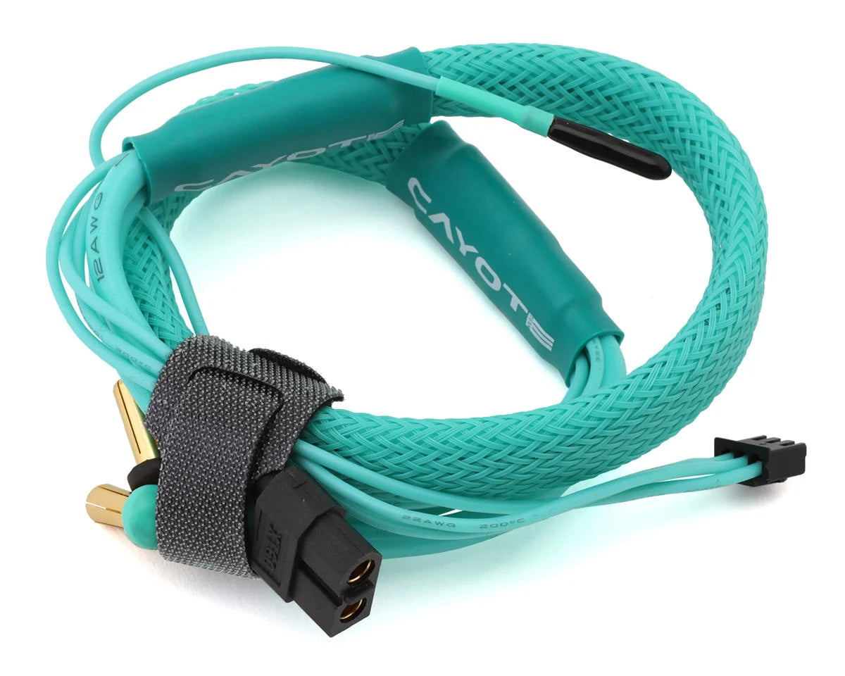 TEAM CAYOTE CYECW03 2S LiPo XT60 Charge Lead (Female XT60 to 5mm Bullets) w/3-Pin JST-XH Balance Plug (Aurora Green) (450mm)