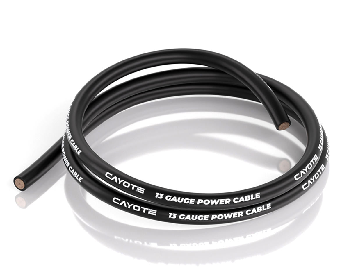 TEAM CAYOTE CYECW04 Thin-Wall Silicone Wire (Black) (1 Meter) (13AWG)