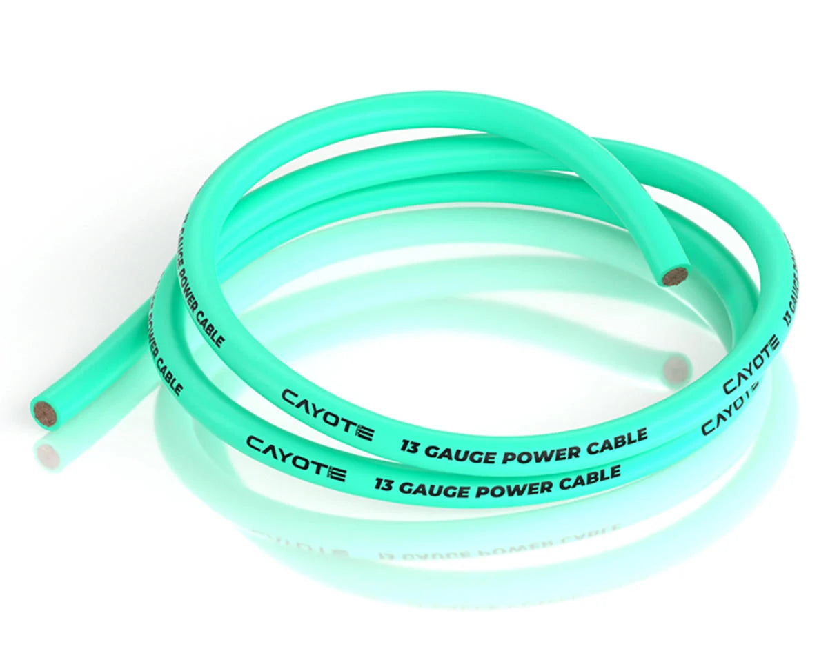 TEAM CAYOTE CYECW06 Thin-Wall Silicone Wire (Aurora Green) (1 Meter) (13AWG)