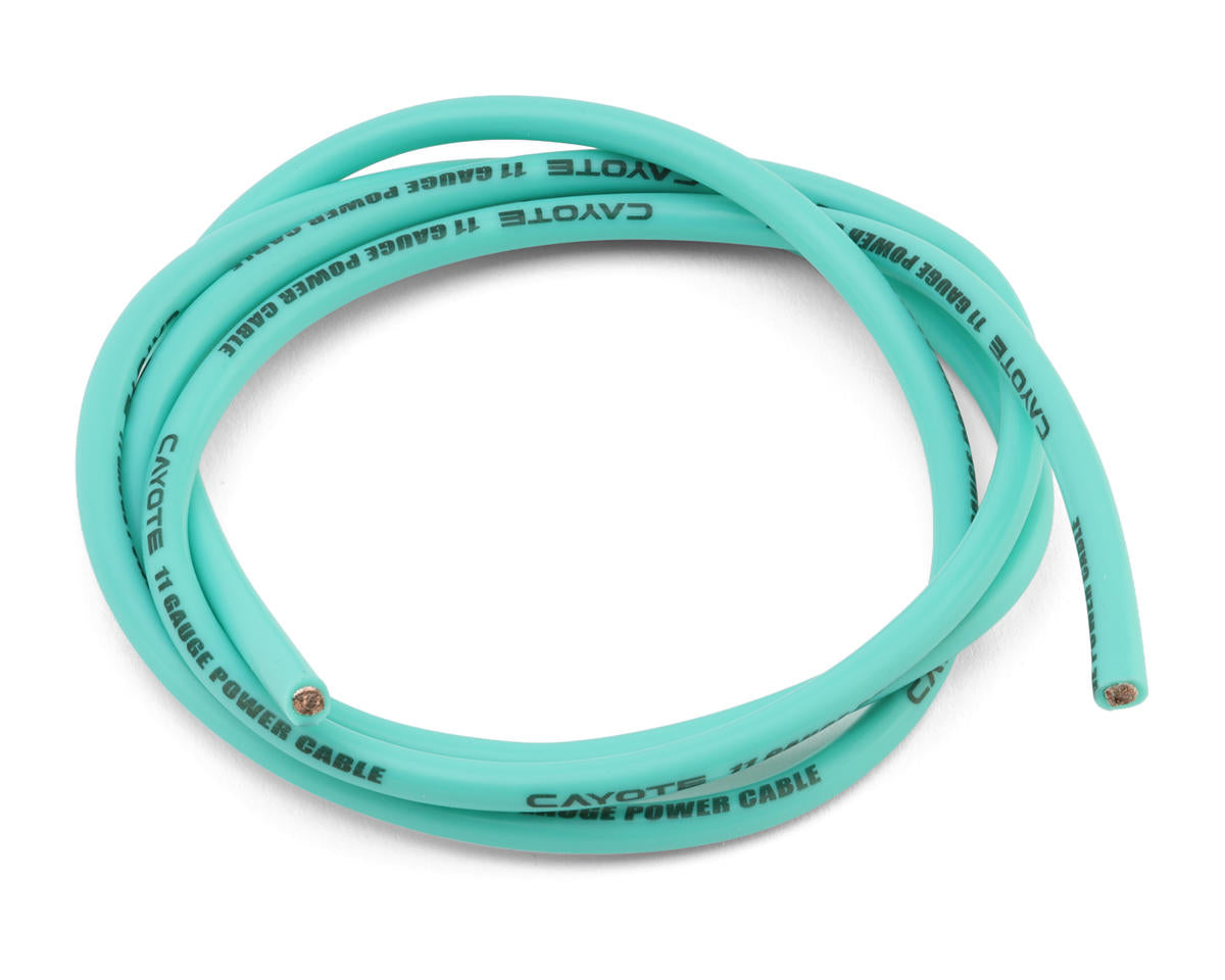 TEAM CAYOTE CYECW07 Thin-Wall Silicone Wire (Aurora Green) (1 Meter) (11AWG)