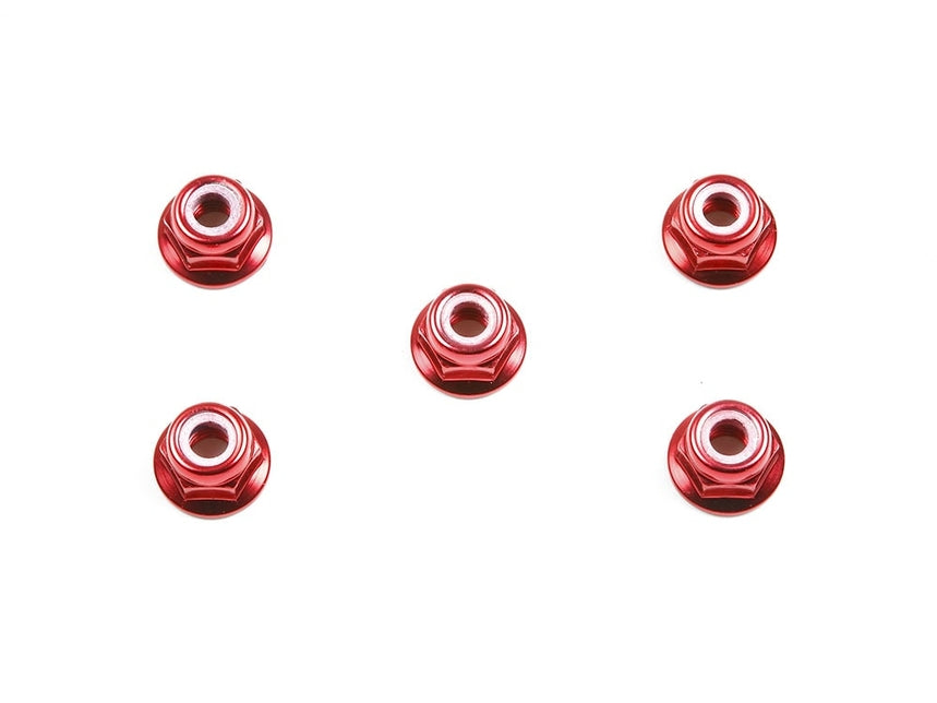TAMIYA 53160 Flange Lock Nuts locknut - 4mm M4 (Red 5pcs)