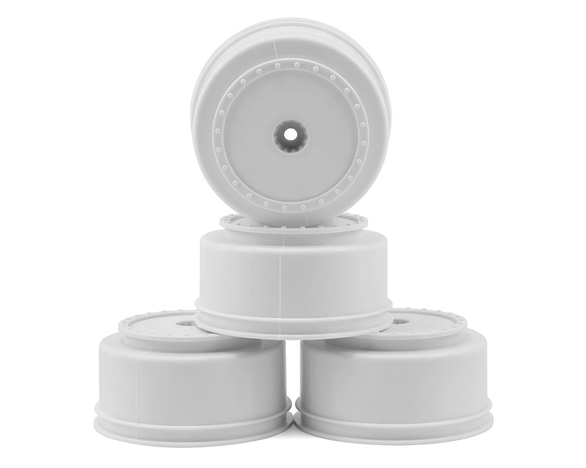 DE RACING DER-BS4-AW 12mm Hex "Borrego" Short Course Wheels w/3mm Offset (White) (4) (SC5M)