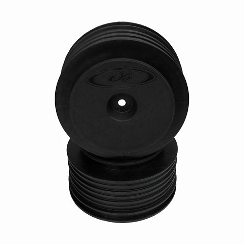 DE RACING DER-PS4-AB Black Speedline Plus SC Wheels for the Associated SC5M or SC10, 3mm (4pcs)