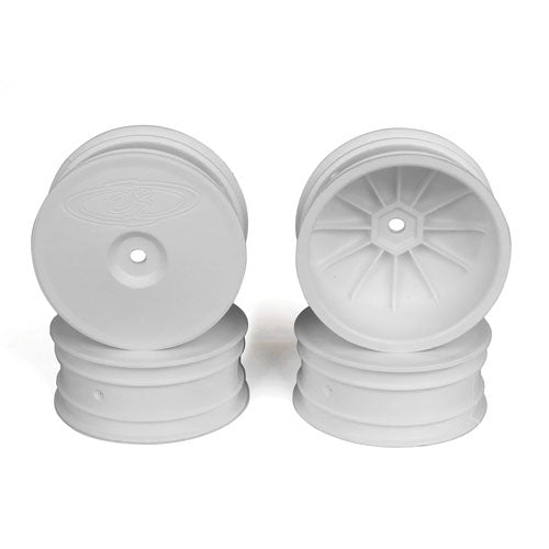DE RACING DER-SB4A-4W Speedline Buggy Wheels, White, Front, for Associated B64/B64D and TLR 22 3.0/4.0 (4pcs)