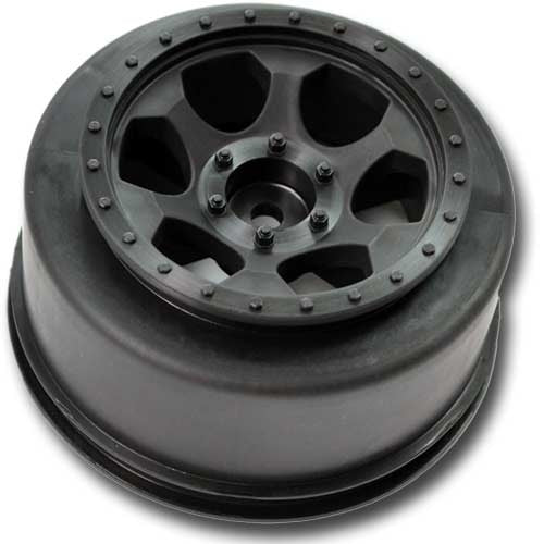 DE RACING DER-TS4-FB Black Trinidad SC Front Wheel for the Traxxas Slash (4pcs)