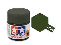 TAMIYA 81758 XF-58 Acrylic Mini Olive Green 1/3 oz
