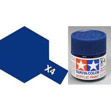 TAMIYA 81004 X-4 Acrylic X3 Royal Blue 3/4 oz