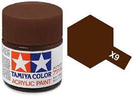TAMIYA 81009 X-9 Acrylic X9 Brown 3/4 oz