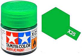 TAMIYA 81025 X-25 Acrylic X25 Clear Green 3/4 oz