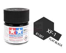 TAMIYA 81301 XF-1 Acrylic XF1 Flat Black 3/4 oz