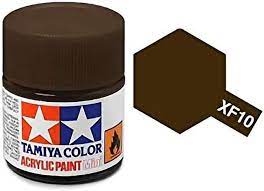 TAMIYA 81310 XF-10 Acrylic XF10 Flat Brown 3/4 oz