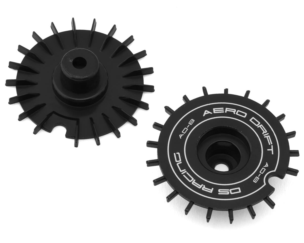 DS RACING AD-BB-WF Flat Aero Drift Wheel Cover (Brack) (2) (Drift Element Wheels)