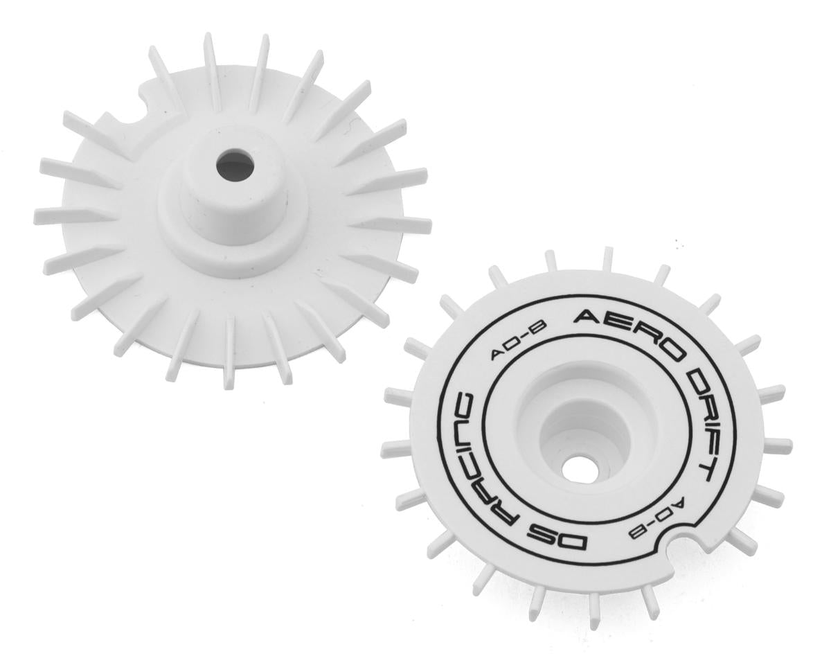 DS RACING AD-BW-BF Flat Aero Drift Wheel Cover (White) (2) (Drift Element Wheel)