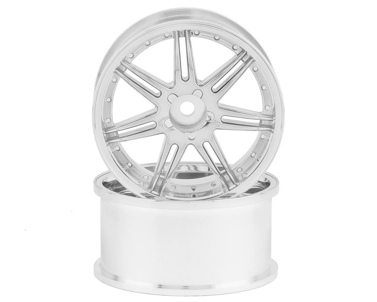 MIKUNI DW-825MS Gnosis GS5 6-Split Spoke Drift Wheels (Matte Silver) (2) (5mm Offset) w/12mm Hex
