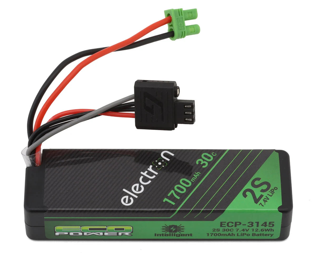 ECOPOWER ECP-3145 "Electron" 2S 30C Intelligent LiPo Battery w/EC2 Plug (7.4V/1700mAh) (Losi™ Nascar/Arrma™ Grom Granite, Typhon, Mojave)