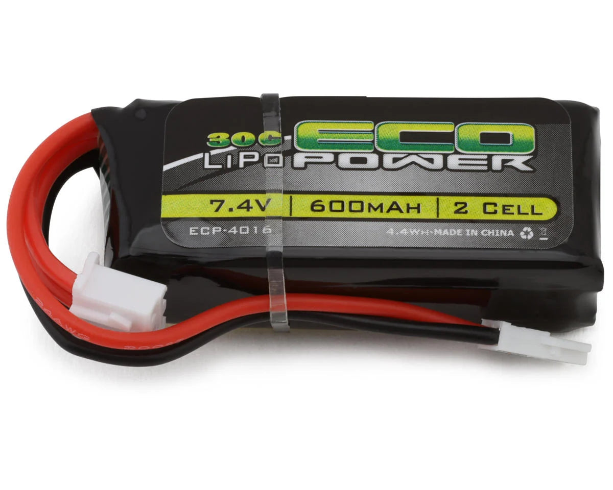 ECOPOWER ECP-4016 2S 30C LiPo Battery w/Molex Connector (7.4V/600mAh) (Fits: Furitek™ FX118/CR-18P)