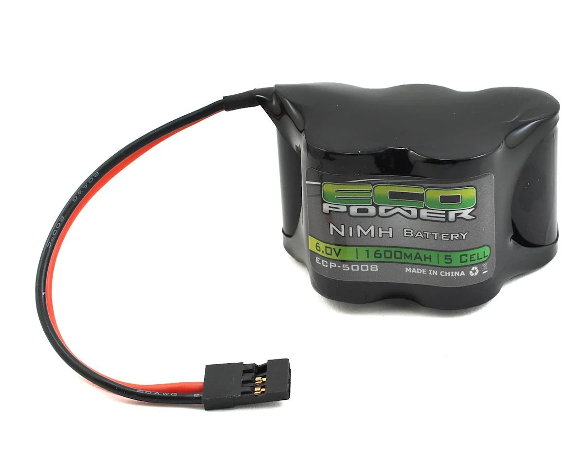 ECOPOWER ECP-5008 5-Cell NiMH 2/3A Hump Receiver Battery Pack 6.0V 1600mAh 6V
