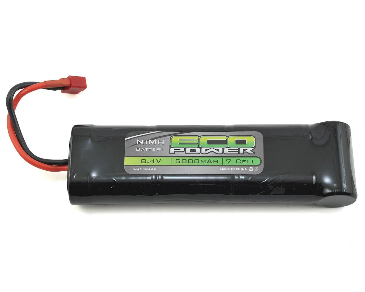 ECOPOWER ECP-5022 7-Cell NiMH Stick Pack Battery w/T-Style Connector (8.4V/5000mAh)