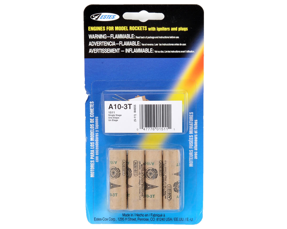 ESTES 1511 A10-3T Mini-Engine (4) HAZ