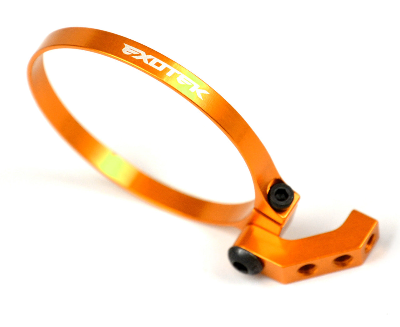 EXOTEK 1718ORG Fan Mount-Clamp On Set, Angled for 1/10 Buggies, Trucks, and Sedans (Orange)