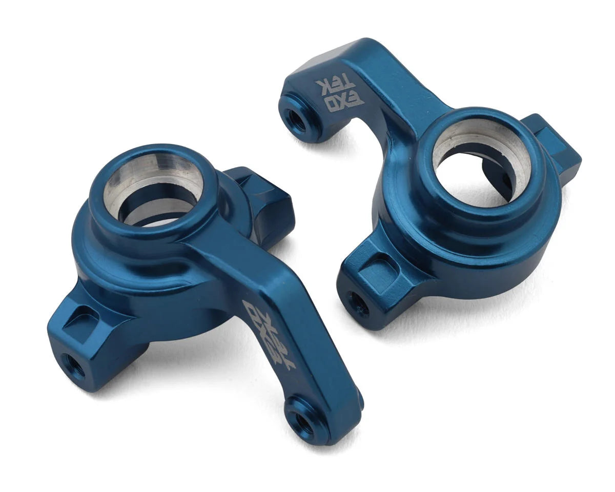 EXOTEK 2267 Team Associated MT10/Pro4 SC10 Aluminum HD Steering Hubs (Blue) (2)