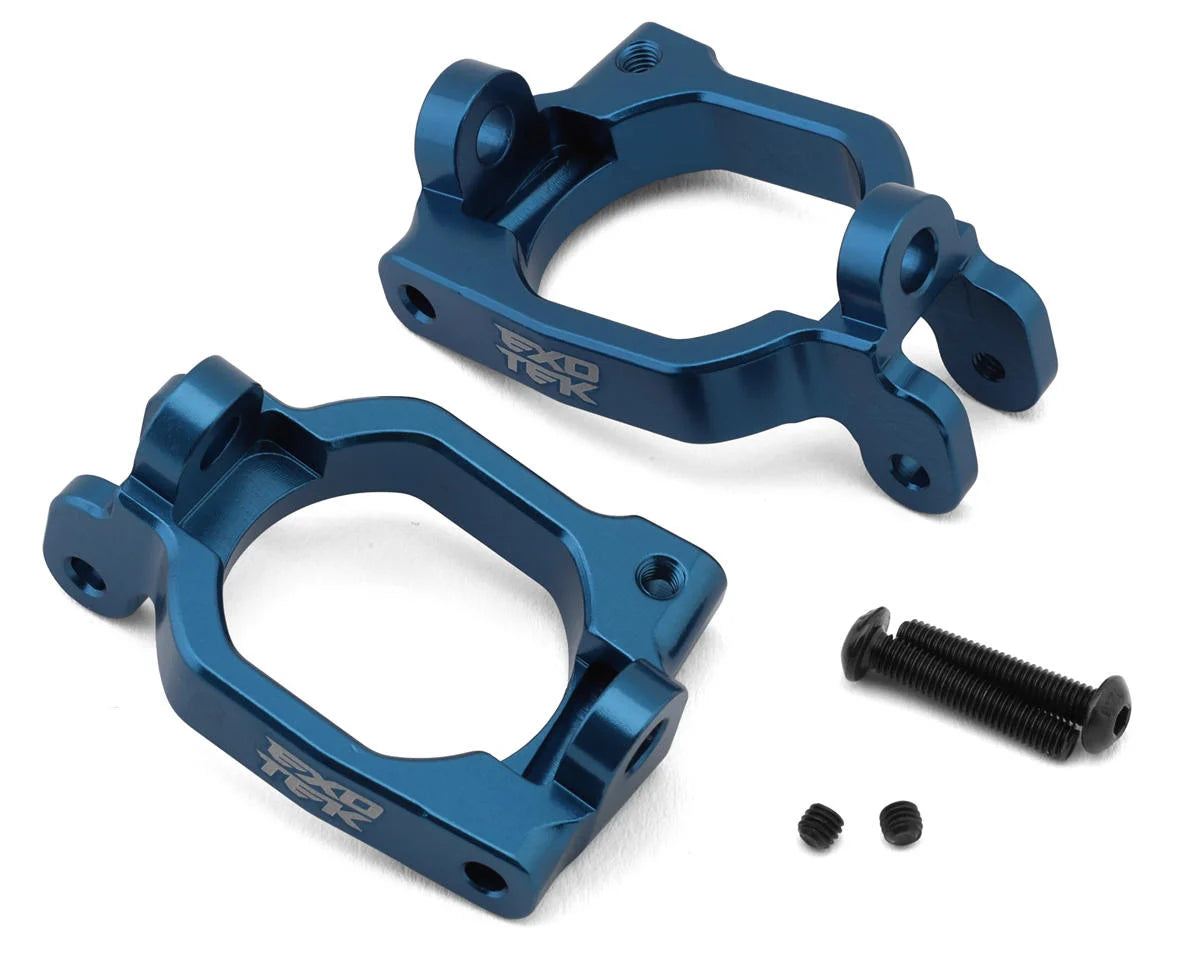 EXOTEK 2268 Team Associated MT10/Pro4 SC10 Aluminum HD Caster Hubs (Blue) (2)